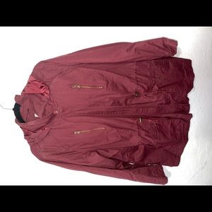 Burgundy anorak jacket